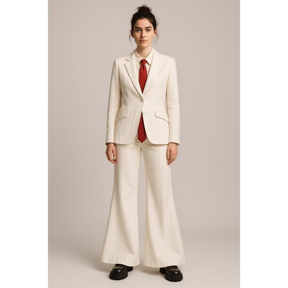 Lorena Antoniazzi Silk-Cotton Textured Blazer – IT 42 (US ~6) – Deadstock / NWT - Picture 3 of 8